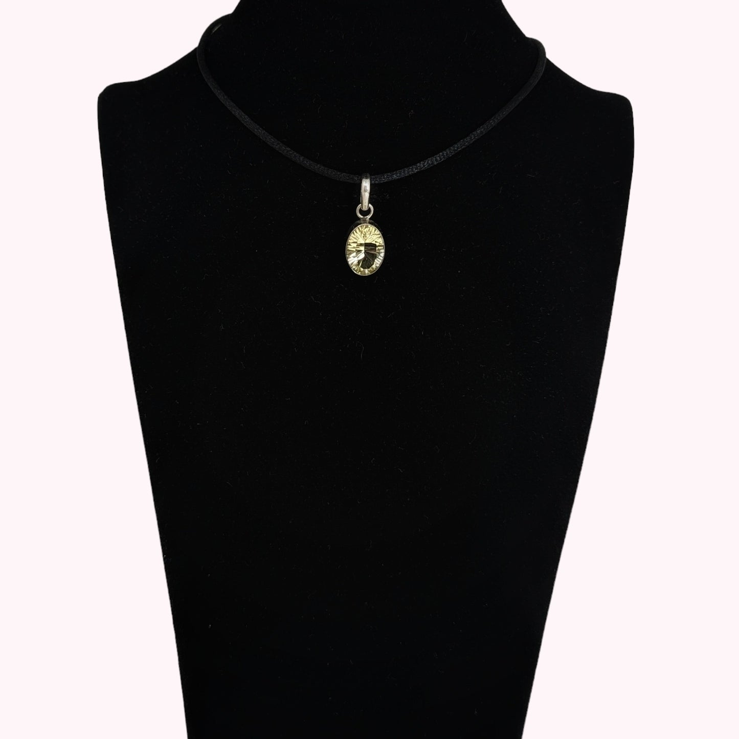 925 Sterling Silver Women Pendant With Authentic Lemon Topaz