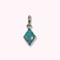 925 Sterling Silver Women's Pendant With Blue Opal Gemstone
