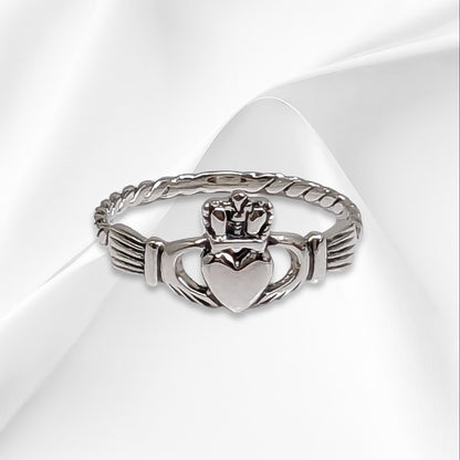 925 Sterling Silver Women's  Ring *Silver Irish Claddagh Ring