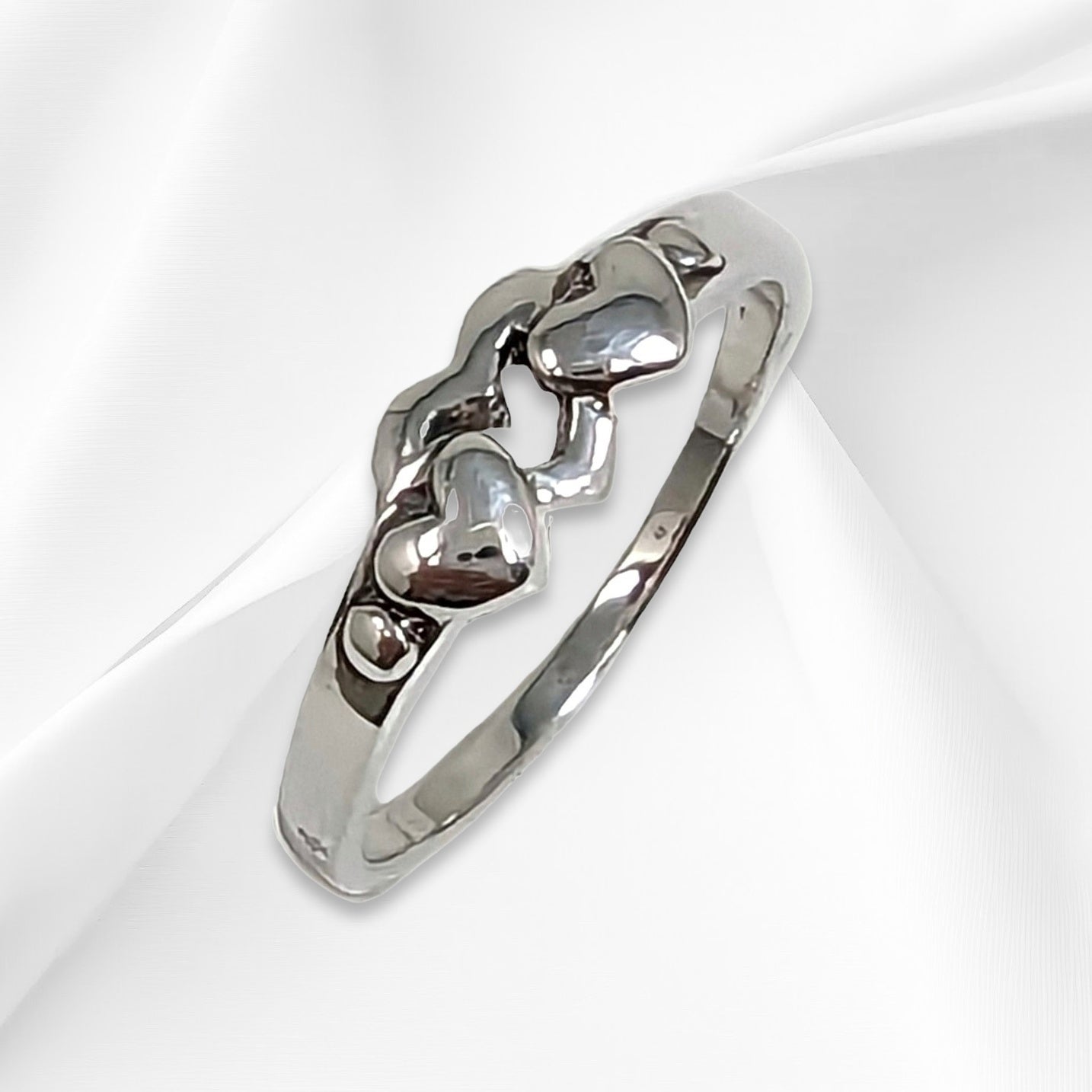 925 Sterling Silver Women Heart Ring