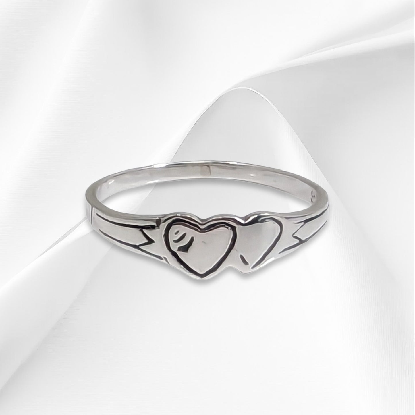 925 Sterling Silver Women Heart Ring