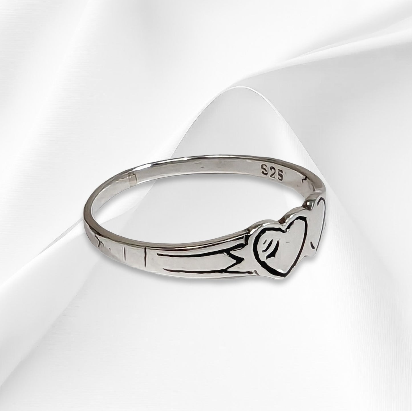 925 Sterling Silver Women Heart Ring