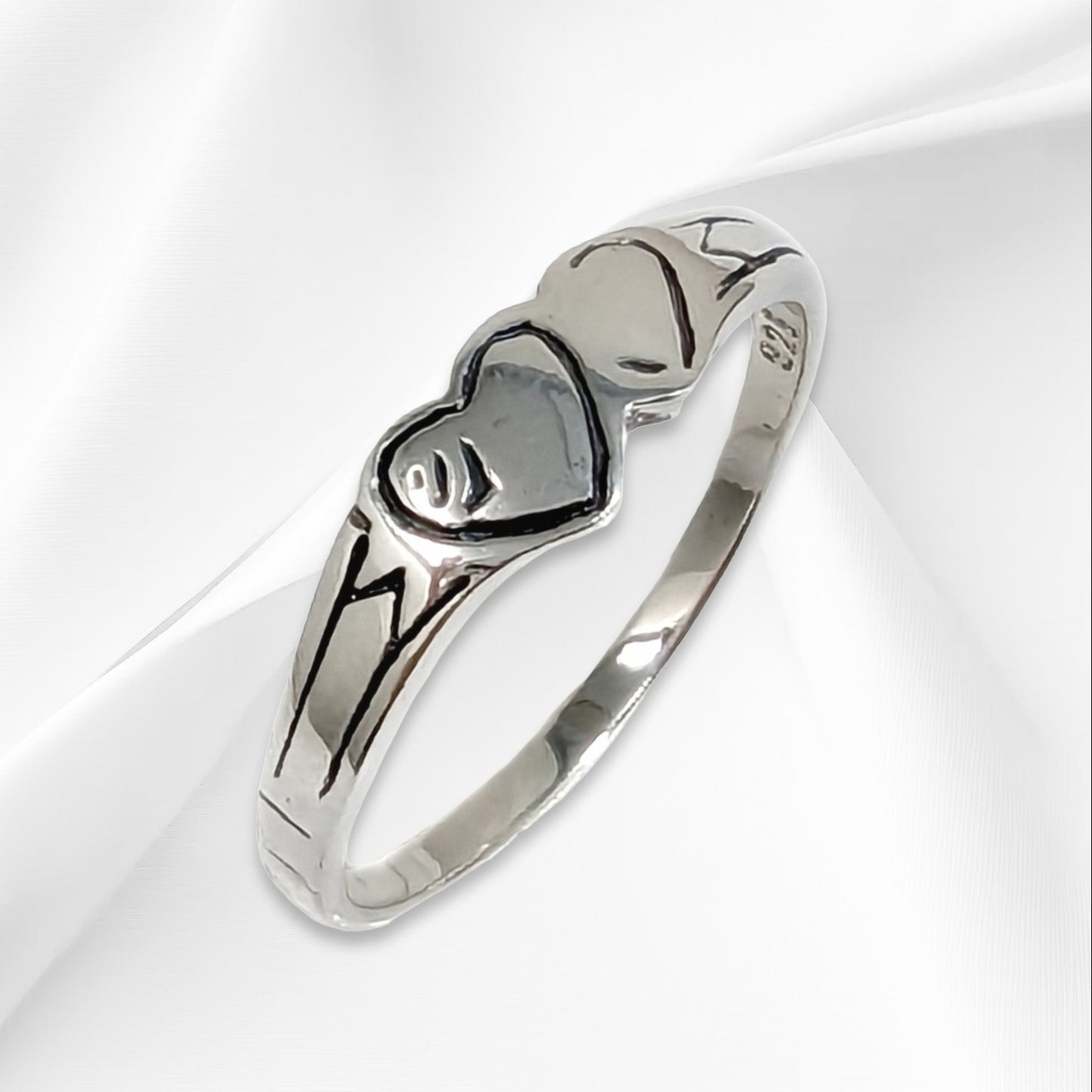 925 Sterling Silver Women Heart Ring