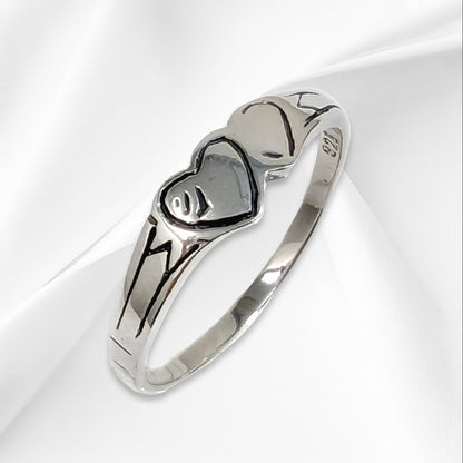 925 Sterling Silver Women Heart Ring