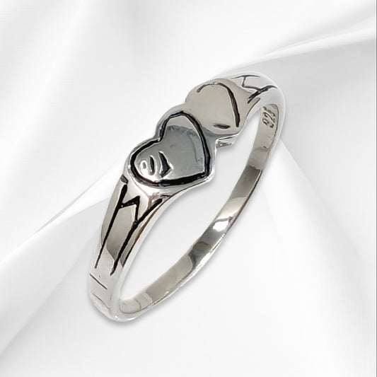 925 Sterling Silver Women Heart Ring