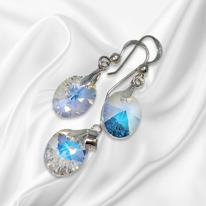 925 Sterling Silver Jewellery Set with Authentic Austrian Crystals from Swarovski