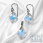 925 Sterling Silver Jewellery Set with Authentic Austrian Crystals from Swarovski