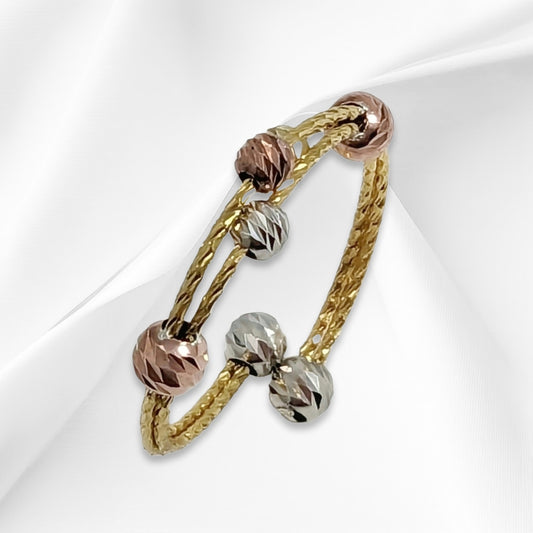 925 Sterling Silver Women's Ring *Silver Diamond Cut Ball Ring