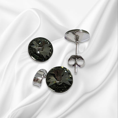 925 Sterling Silver Jewellery Set with Authentic Austrian Crystals from Swarovski