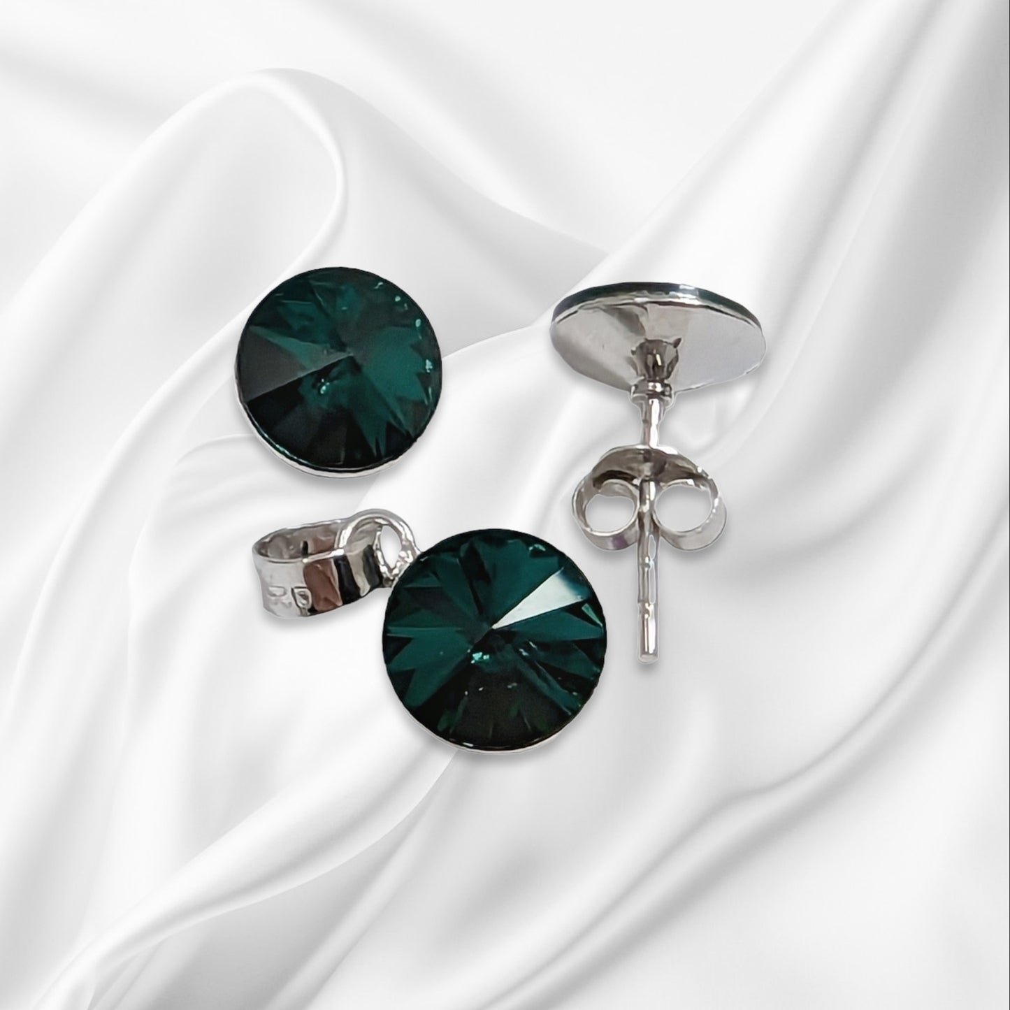 925 Sterling Silver Jewellery Set with Authentic Austrian Crystals from Swarovski