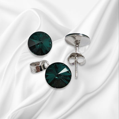 925 Sterling Silver Jewellery Set with Authentic Austrian Crystals from Swarovski