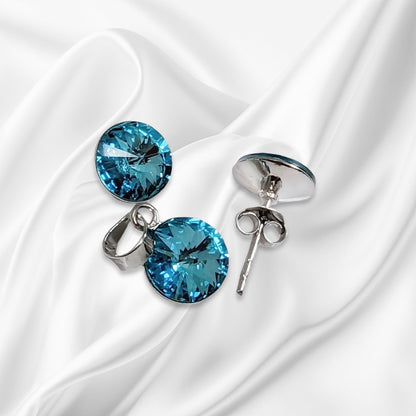 925 Sterling Silver Jewellery Set with Authentic Austrian Crystals from Swarovski