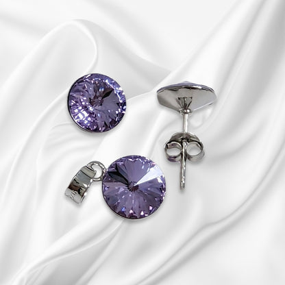 925 Sterling Silver Jewellery Set with Authentic Austrian Crystals from Swarovski