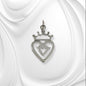 925 Sterling Silver Heart & Crown Women's Pendant