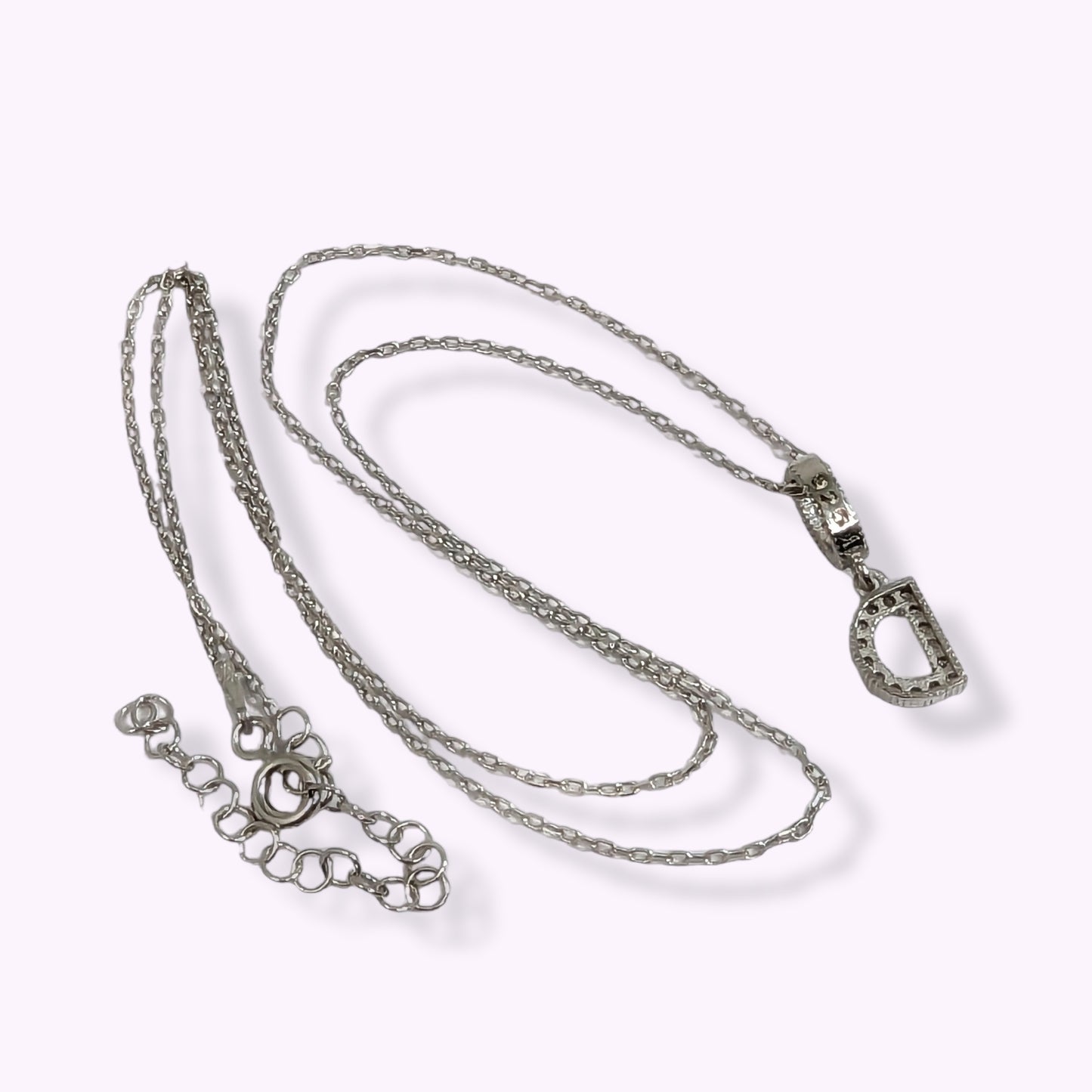 925 Sterling Silver Women's Necklace With Cubic Zirconia Crystals