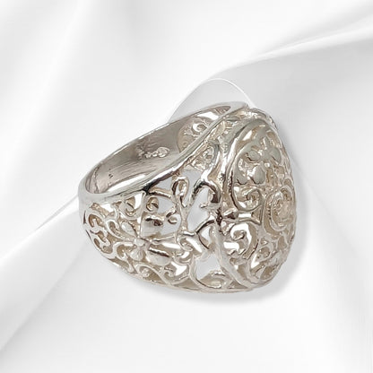 925 Sterling Silver Women's Ring *Silver Filigree Ring