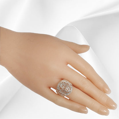 925 Sterling Silver Women's Ring *Silver Filigree Ring