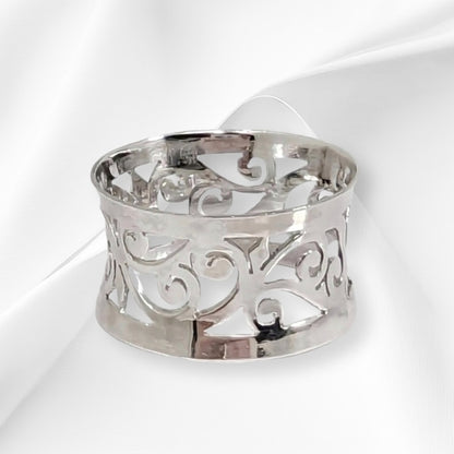 925 Sterling Silver Women's Ring *Silver Filigree Ring