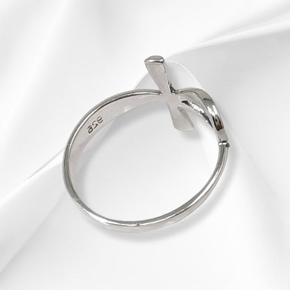 925 Sterling Silver Women Ring *Silver Cross Ring