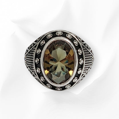 925 Sterling Silver Men's Ring With Authentic Zultanite Gemstone