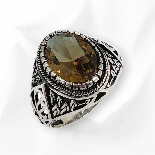 925 Sterling Silver Men's Ring With Authentic Zultanite Gemstone