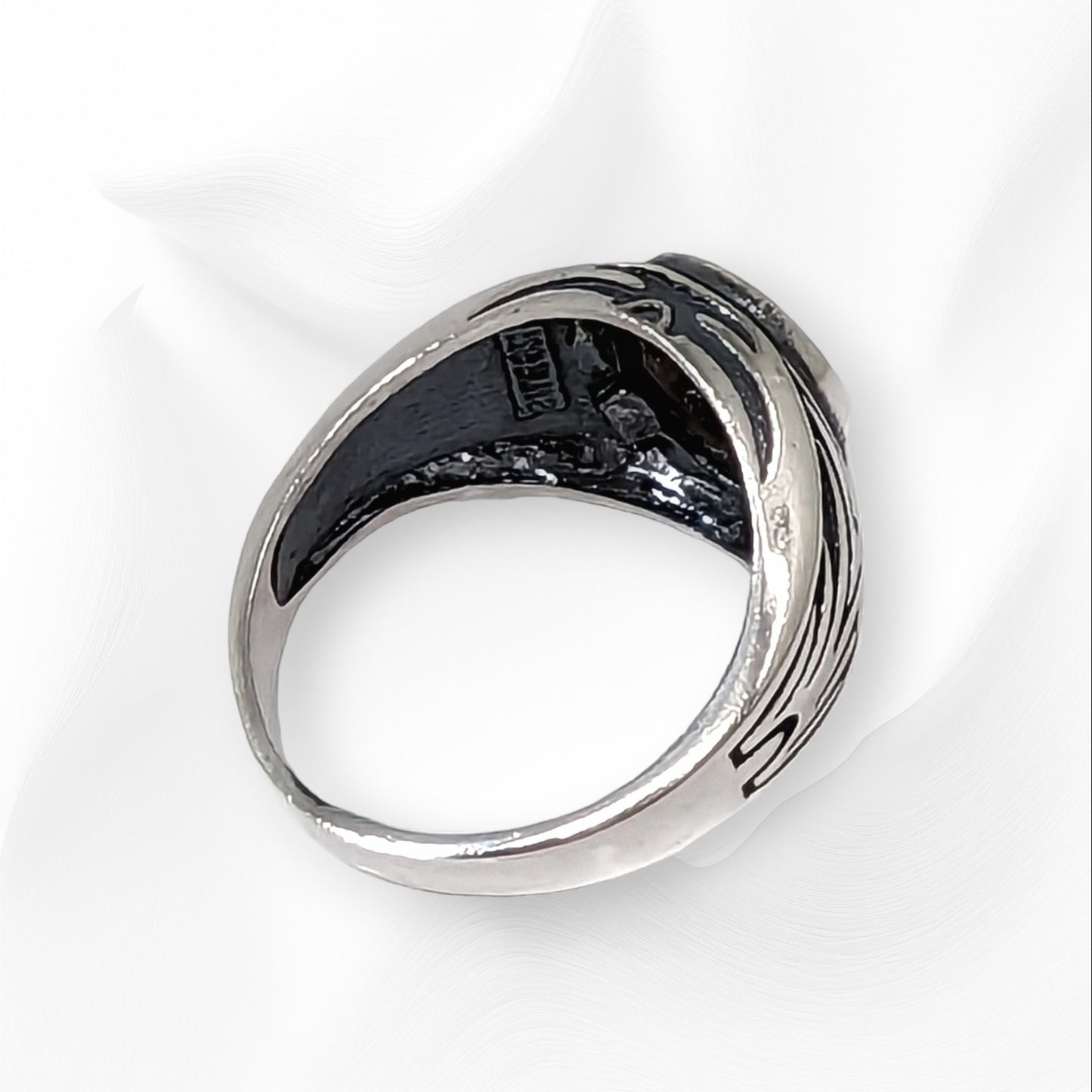 925 Sterling Silver Men's Ring With Authentic Red Agate Gemstone