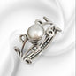 925 Sterling Silver Women's Ring with Authentic Freshwater Pearl
