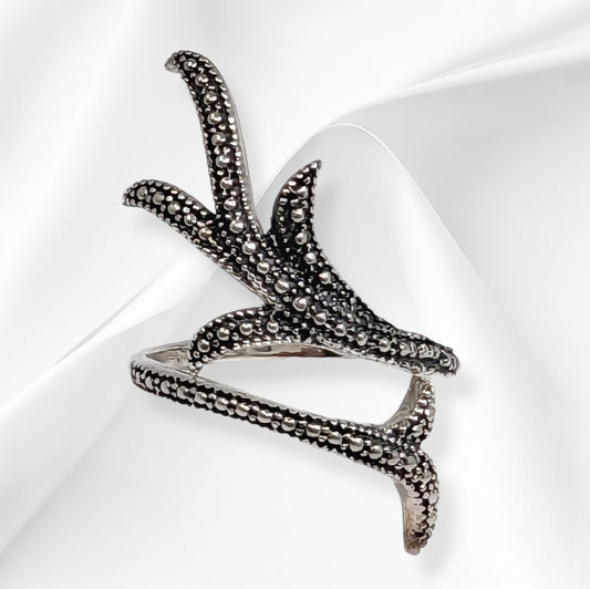 925 Sterling Silver Women Ring *Silver Leaves Ring