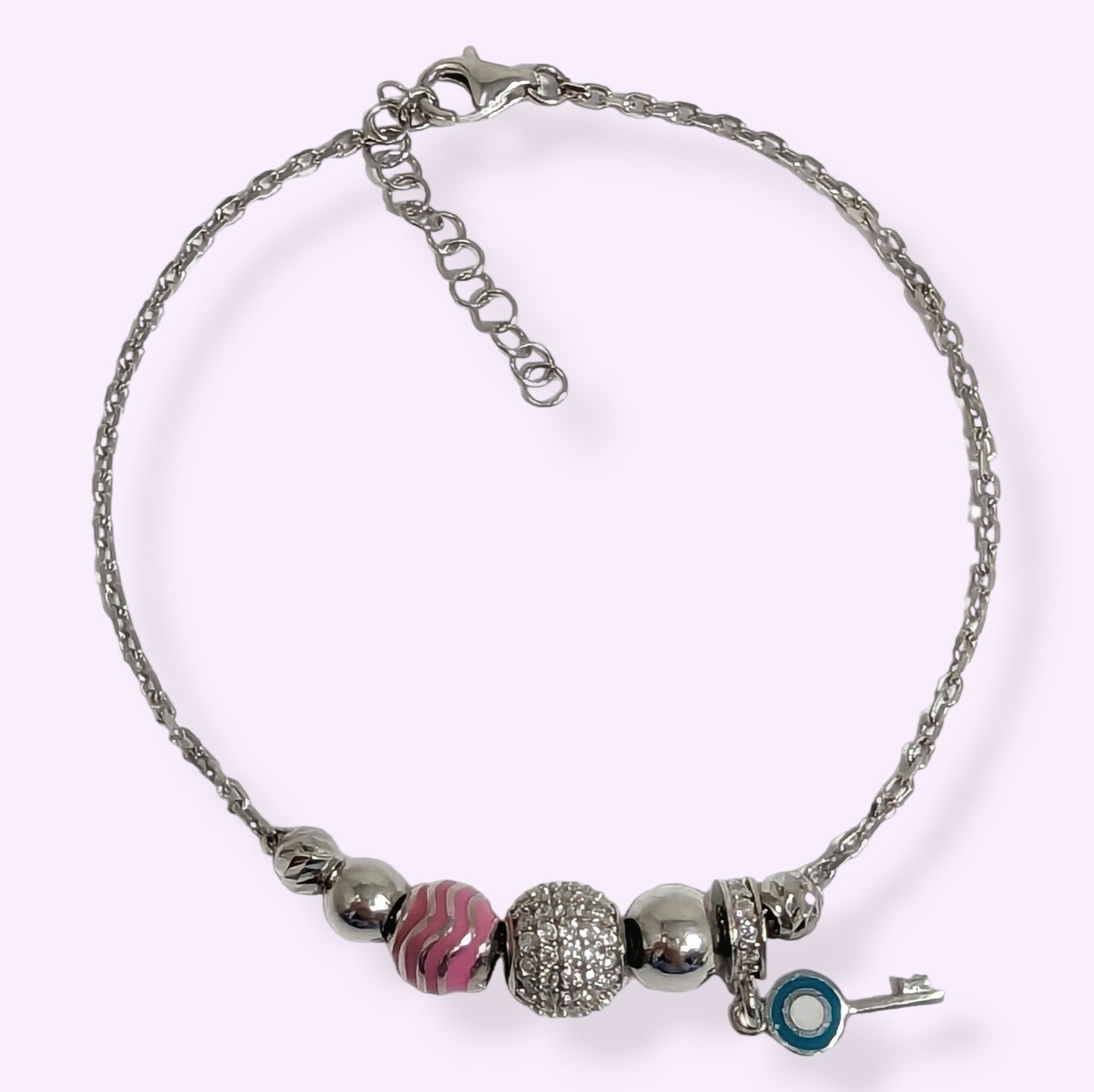 925 Sterling Silver Women's Bracelet with Cubic Zirconia Crystals