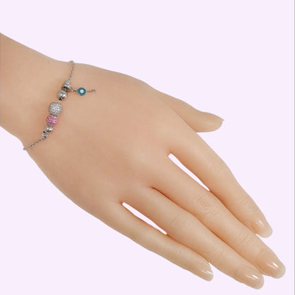 925 Sterling Silver Women's Bracelet with Cubic Zirconia Crystals