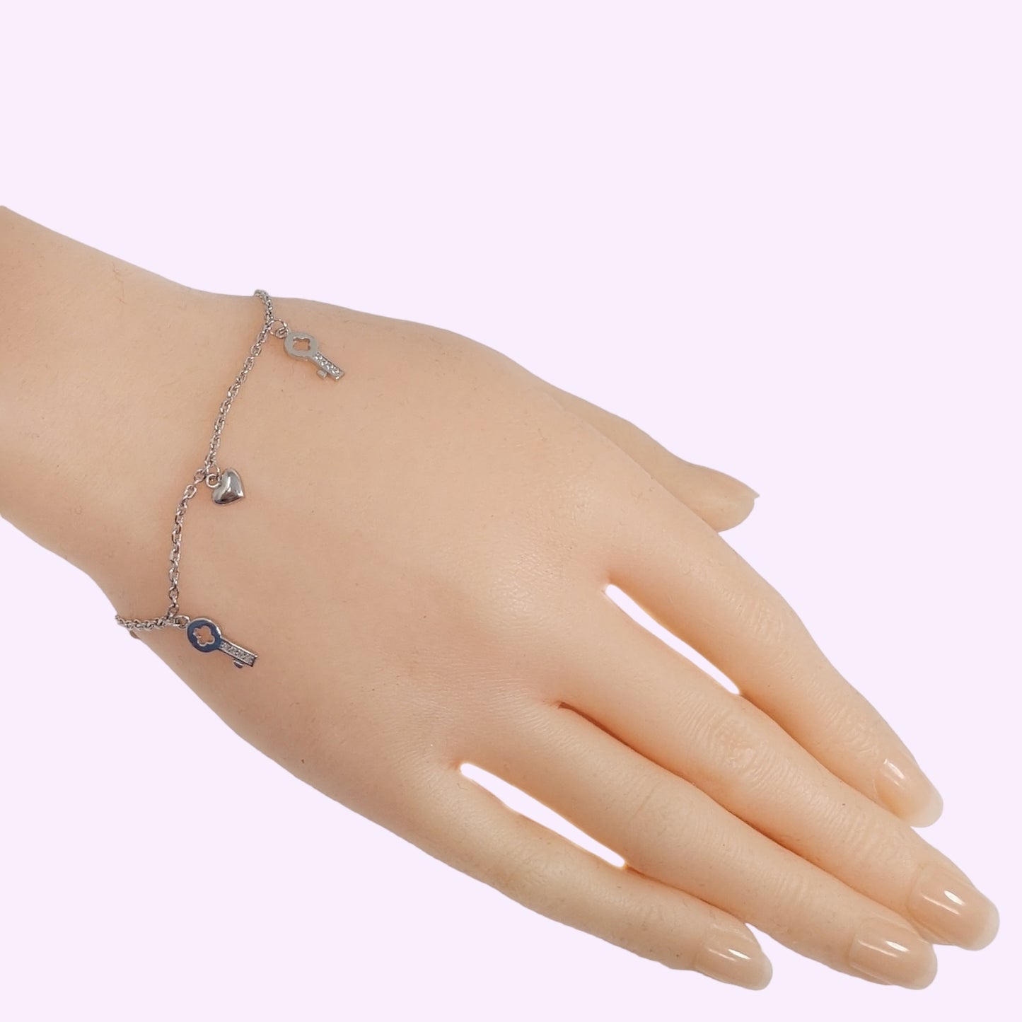 925 Sterling Silver Women's Bracelet with Cubic Zirconia Crystals