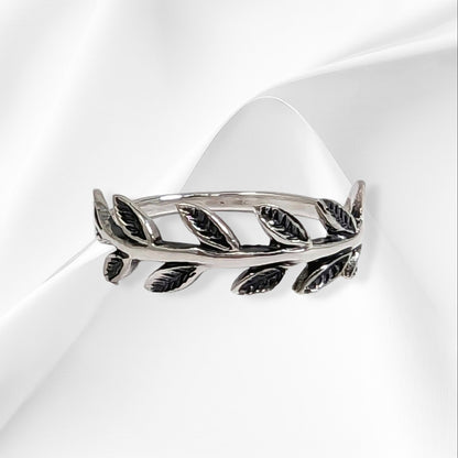 925 Sterling Silver Women Ring *Silver Leaves Ring