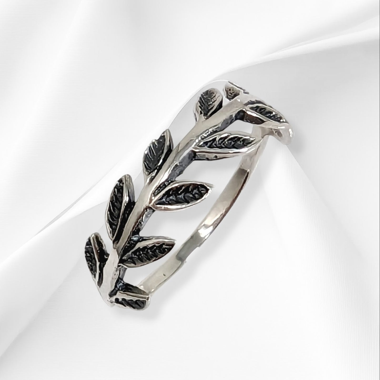 925 Sterling Silver Women Ring *Silver Leaves Ring