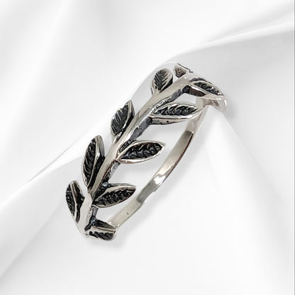 925 Sterling Silver Women Ring *Silver Leaves Ring