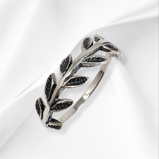 925 Sterling Silver Women Ring *Silver Leaves Ring