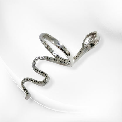 925 Sterling Silver Women's Ring with Cubic Zirconia Crystals