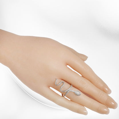 925 Sterling Silver Women's Ring with Cubic Zirconia Crystals