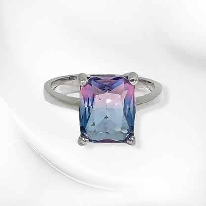 925 Sterling Silver Women's Ring with Cubic Zirconia Crystal