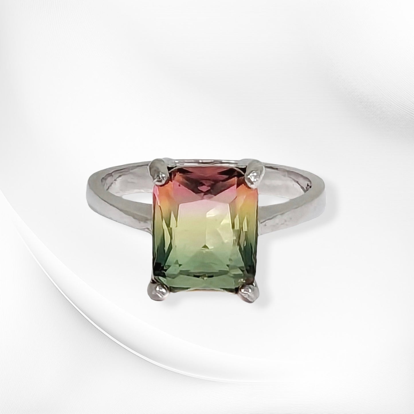 925 Sterling Silver Women's Ring with Cubic Zirconia Crystal