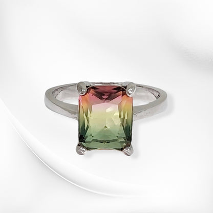 925 Sterling Silver Women's Ring with Cubic Zirconia Crystal