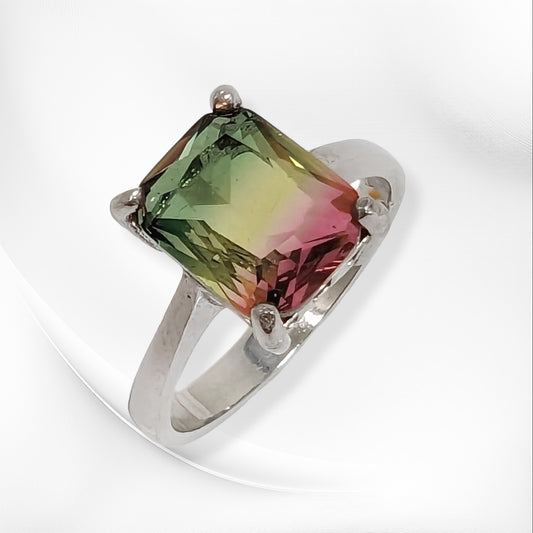 925 Sterling Silver Women's Ring with Cubic Zirconia Crystal