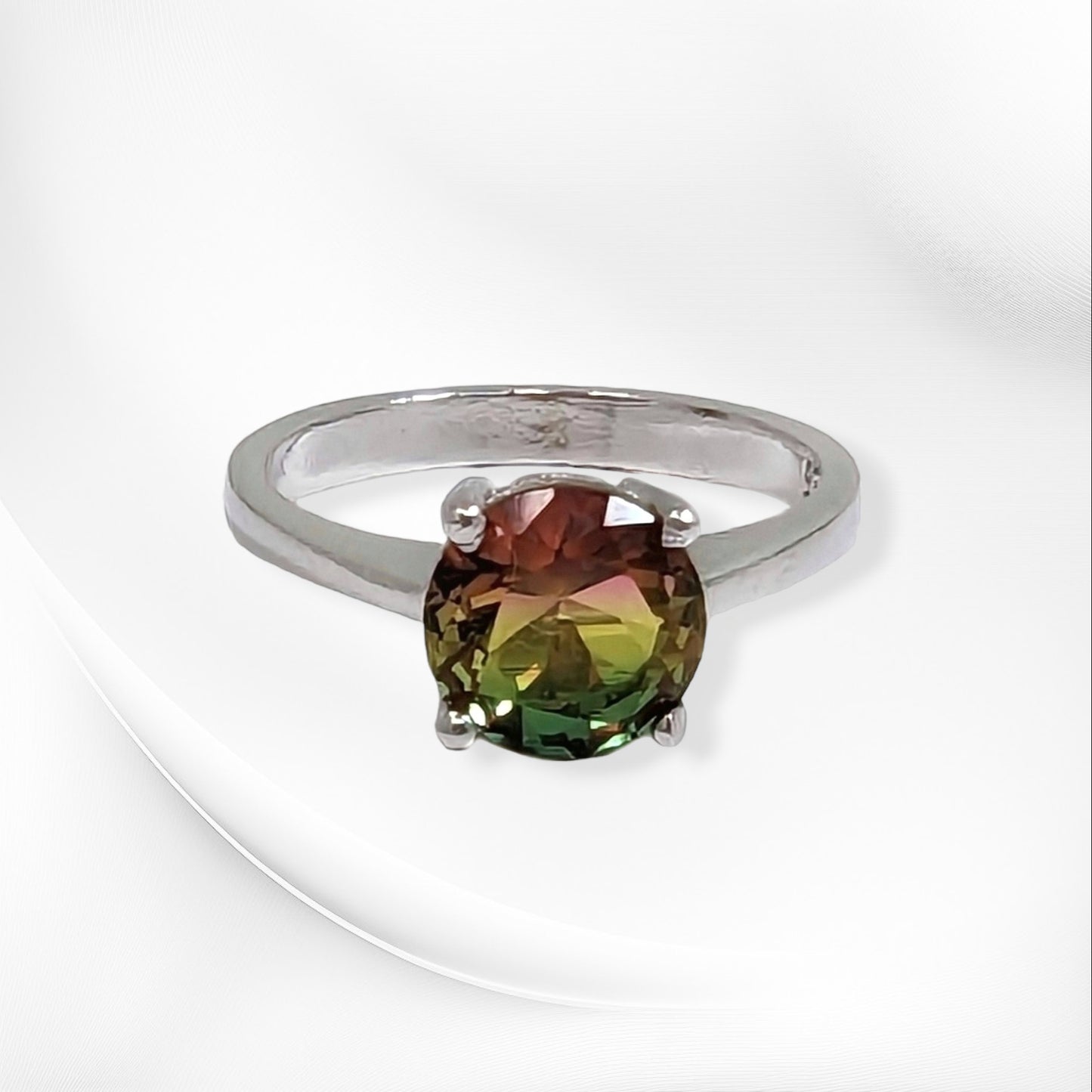 925 Sterling Silver Women's Ring with Cubic Zirconia Crystal