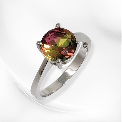 925 Sterling Silver Women's Ring with Cubic Zirconia Crystal