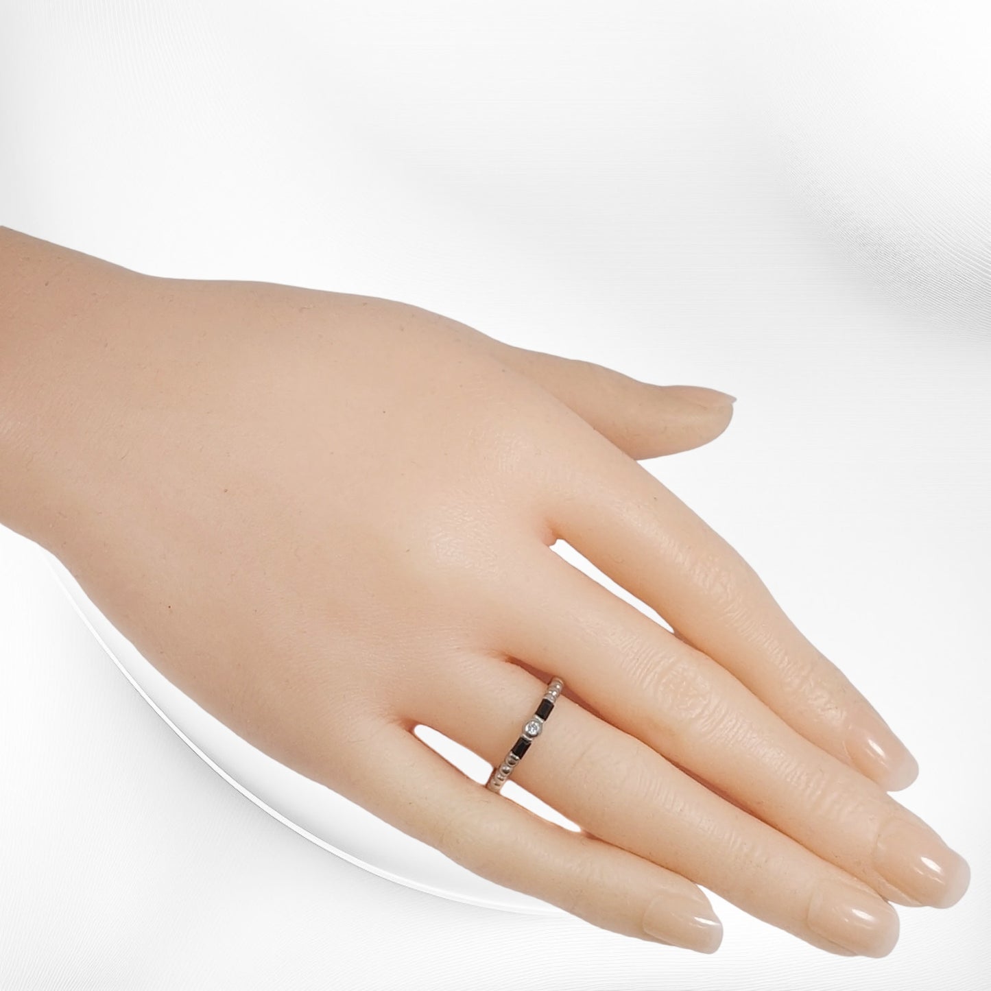 Genuine 925 Sterling Silver Women's Ring with Cubic Zirconia Crystals