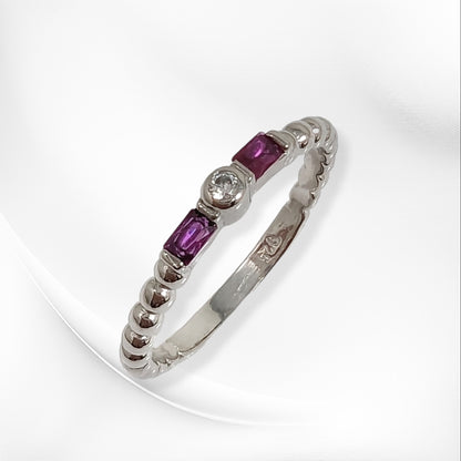 Genuine 925 Sterling Silver Women's Ring with Cubic Zirconia Crystals