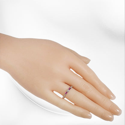 Genuine 925 Sterling Silver Women's Ring with Cubic Zirconia Crystals