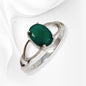 925 Sterling Silver Women's Ring with Authentic Green Onyx Gemstone
