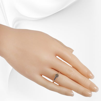 925 Sterling Silver Women's Ring with Authentic Labradorite Gemstone