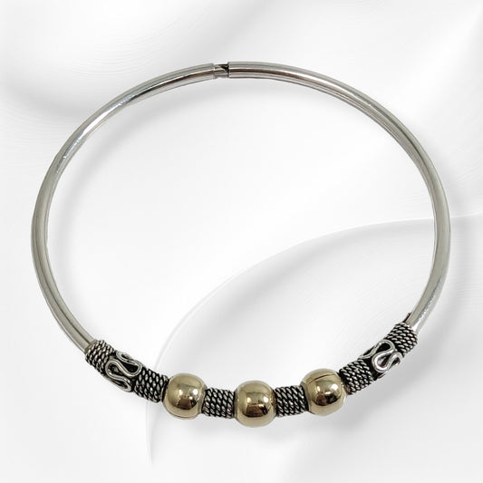 925 Sterling Silver Celtic Bangle Women's Bracelet