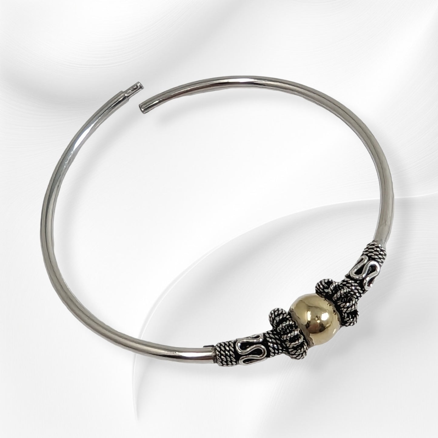 925 Sterling Silver Celtic Bangle Women's Bracelet